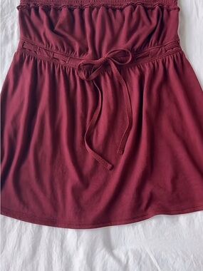 Hollister Burgundy A-Line Drawstring Waist Top